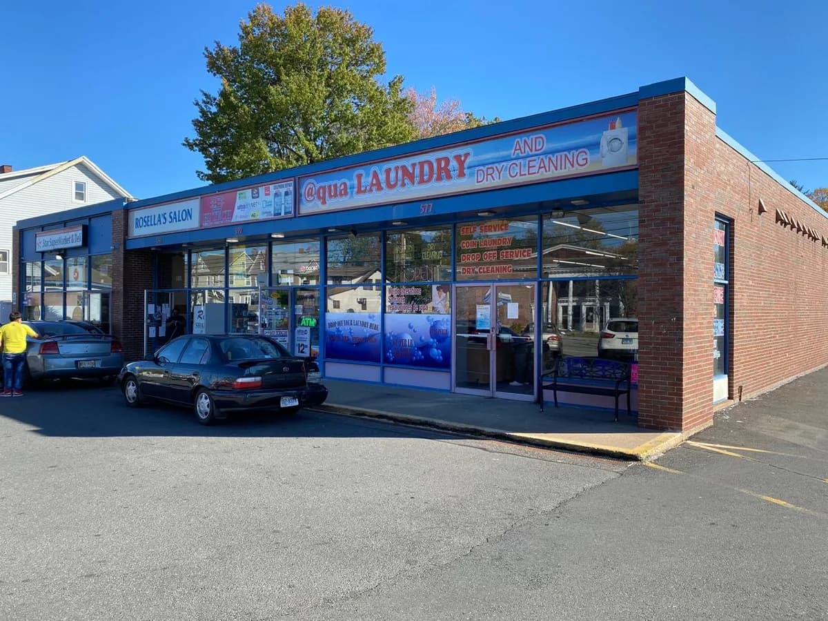 Aqualaundry & Dry Cleaning building with its private parking lot